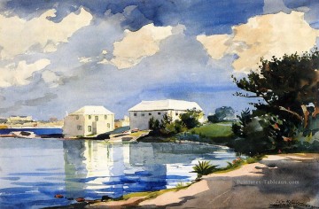  winslow - Bouilloire à Sel Bermudes Winslow Homer aquarelle